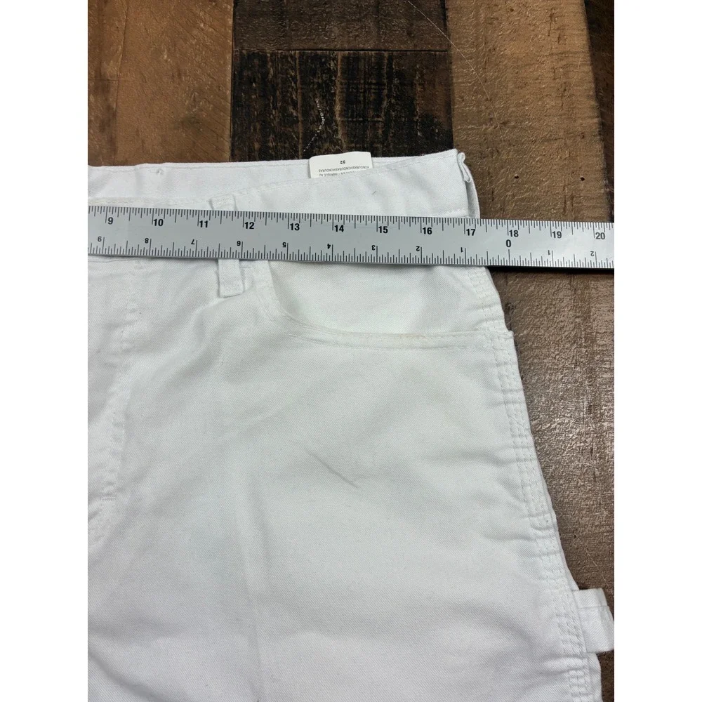 Dickies Mens White Painter Carpenter Shorts Relaxed Fit Utility Size 32‎
